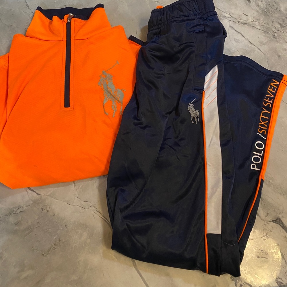 Boys Polo Ralph Lauren boys nylon sweatsuit outfit